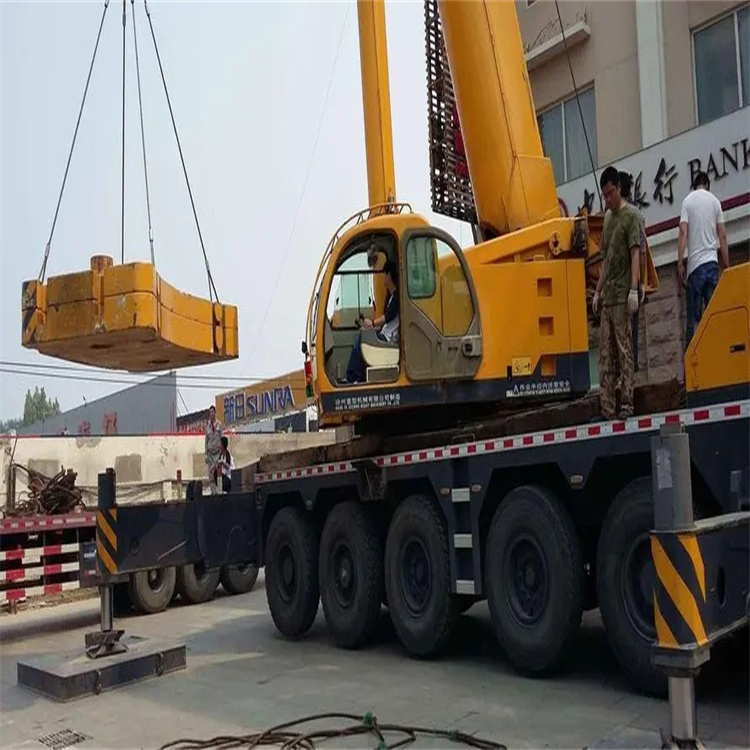 蔡甸当地吊车出租|机器吊装|75吨|工厂搬迁服务